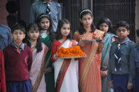 Children in ethnic Indian Dress